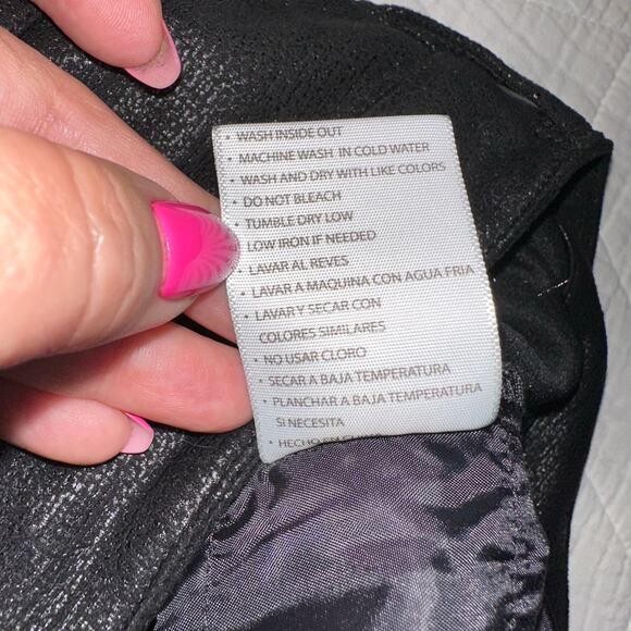 KanCan Jeans Carly Black Faux Leather Super Skinny Pants – Size 3/25 - Picture 12 of 15